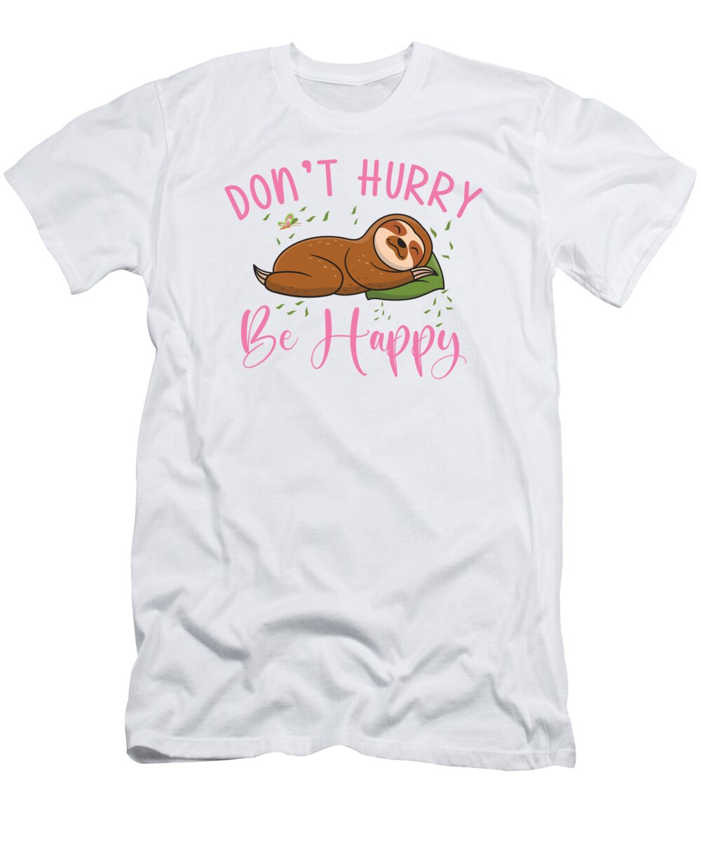 Sloth T-Shirt featuring the digital art Cute Sloth Lazy Office Worker Working Sloth Statement Chill #4 by Toms Tee Store