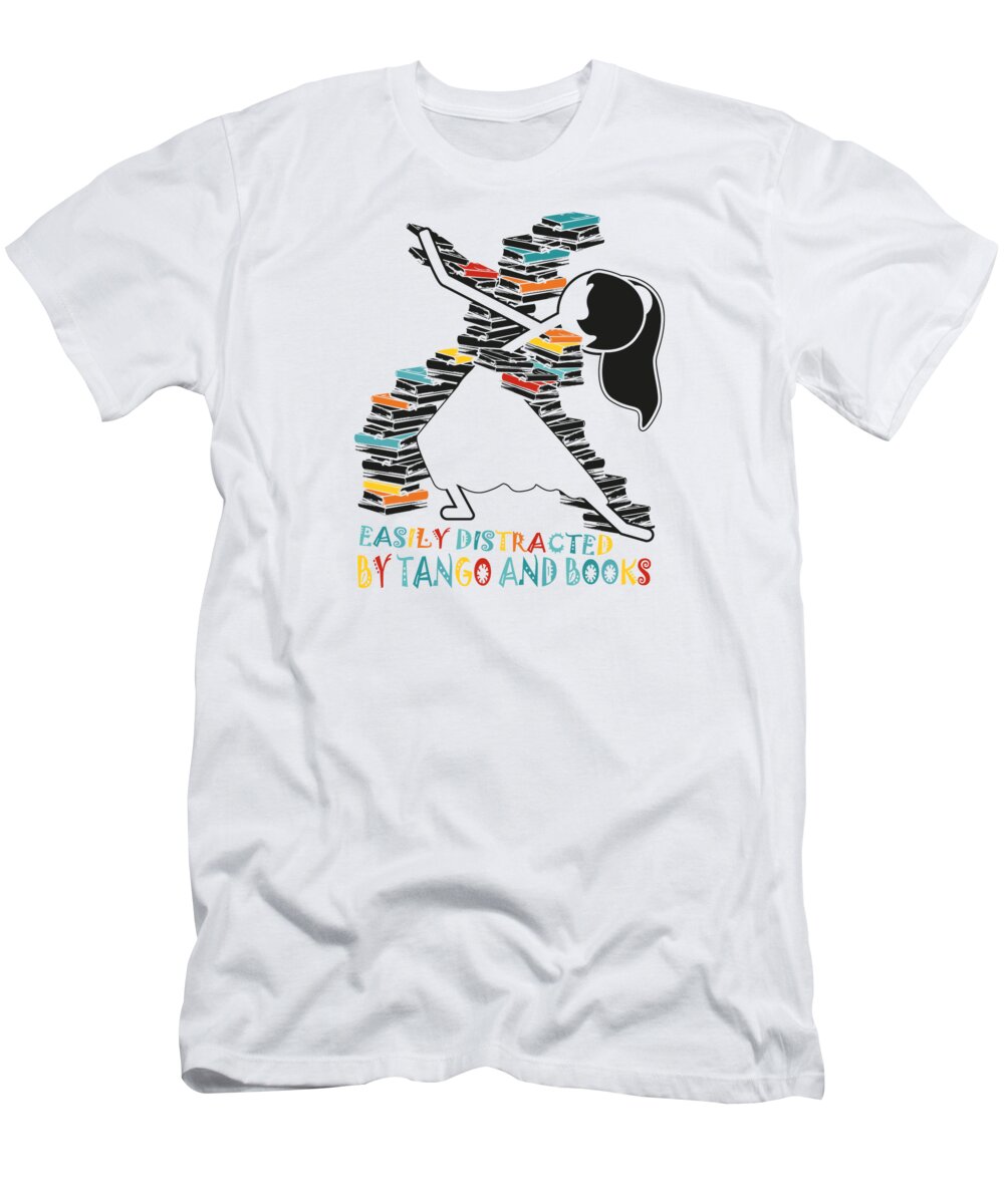 Dance And Books T-Shirt featuring the digital art Dance and Books Definition Bookworm Reader Books #4 by Toms Tee Store
