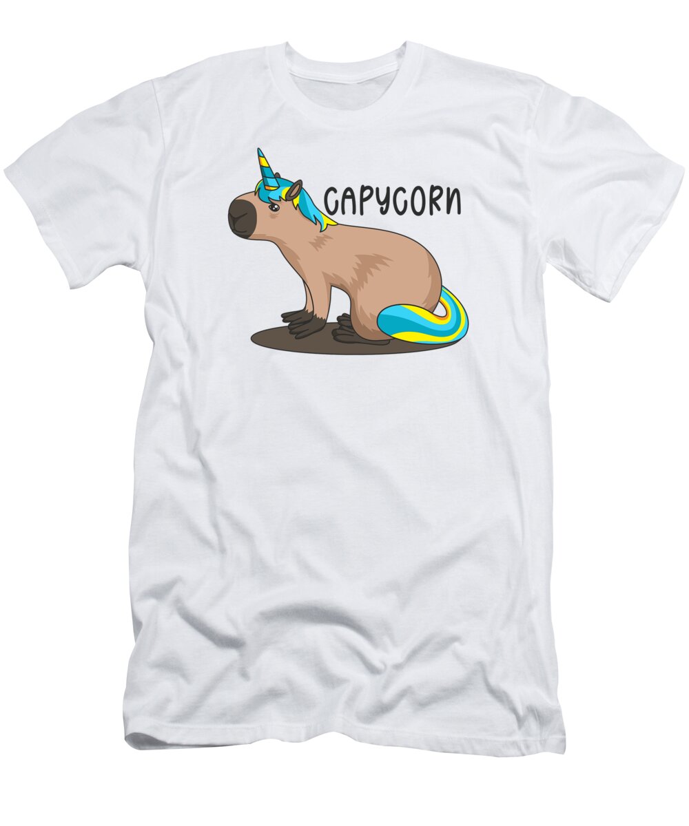 Capybara T-Shirt featuring the digital art I Just Need A Capybara Water Hog #4 by Toms Tee Store