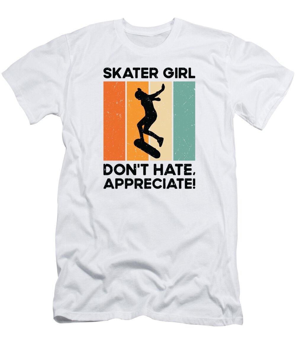 International Womens Day T-Shirt featuring the digital art International Womens Day Skater Girl Gender Equality #4 by Toms Tee Store