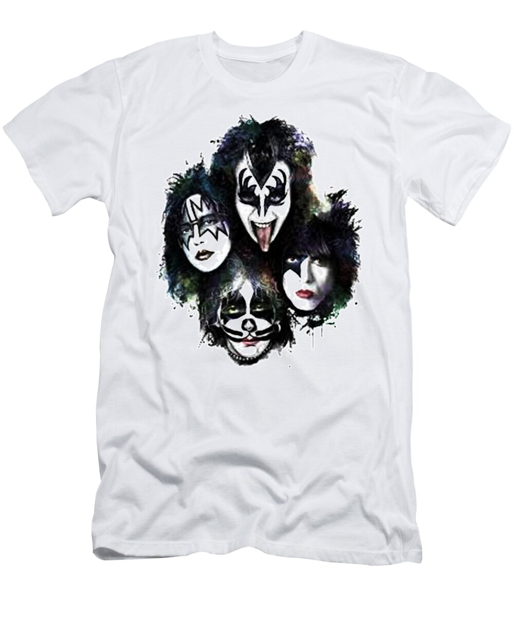 Kiss Band tour by Rain band Store Fine T-Shirt American - #4 rock 2023 hard America Art music