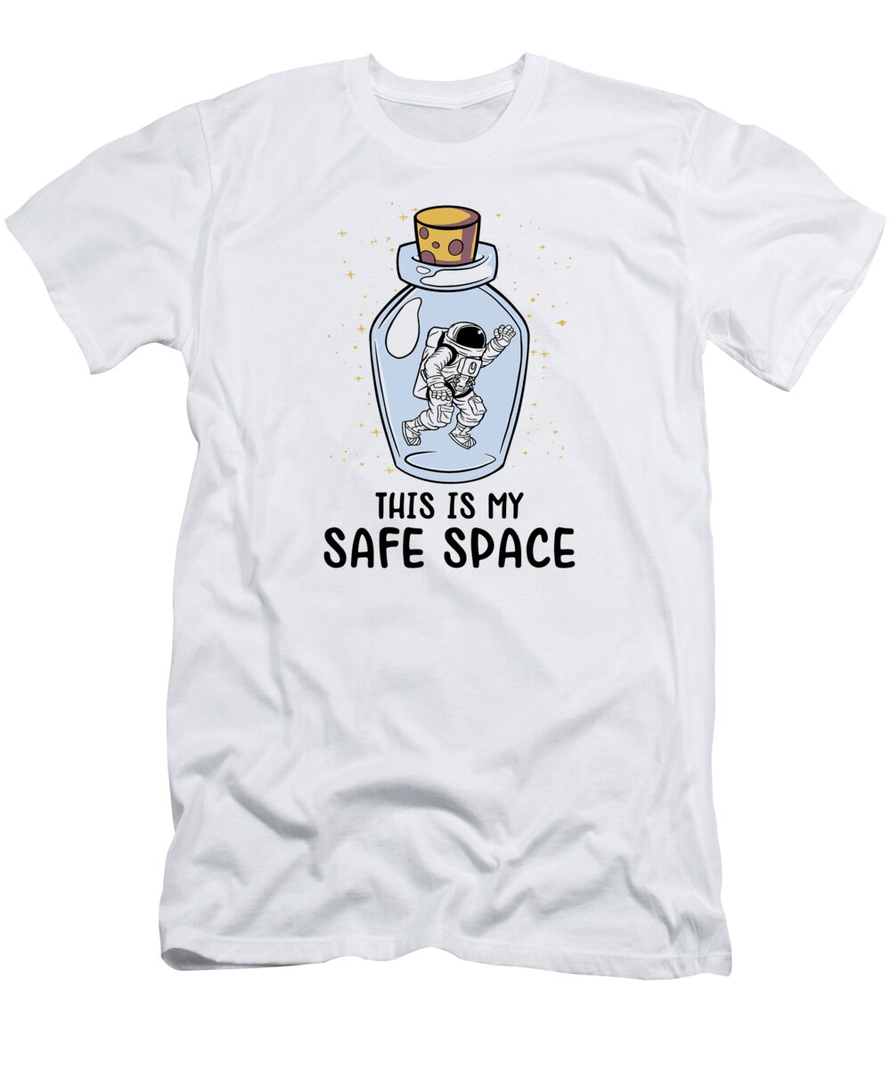 Space T-Shirt featuring the digital art Space Astronaut Starry Mystical Astronomy Celestial Art #4 by Toms Tee Store
