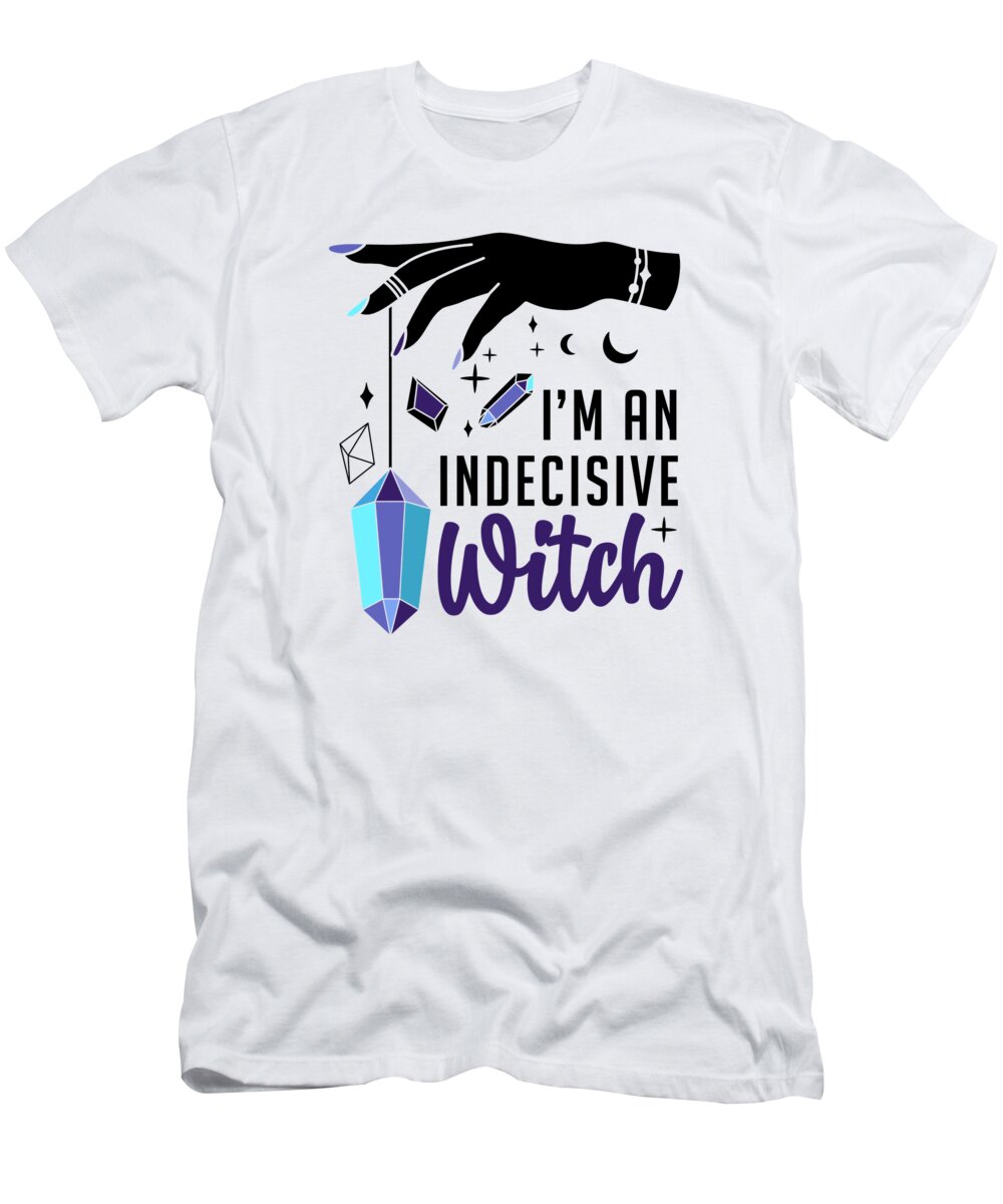 Witch T-Shirt featuring the digital art Witch Pendulum Divination Fortune Tellers #4 by Toms Tee Store