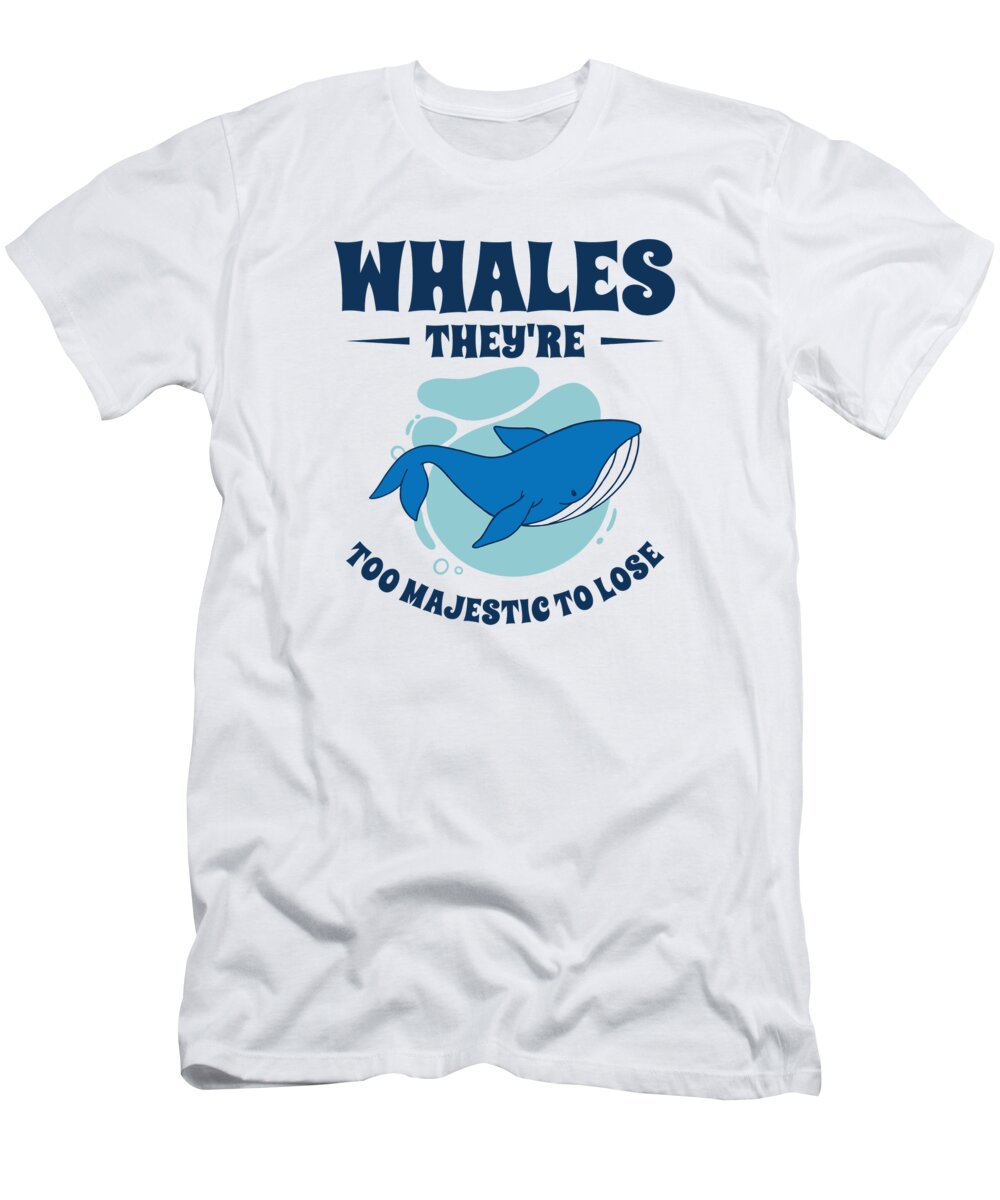World Wildlife Day T-Shirt featuring the digital art World Wildlife Day Blue Whale Marine Wildlife #4 by Toms Tee Store