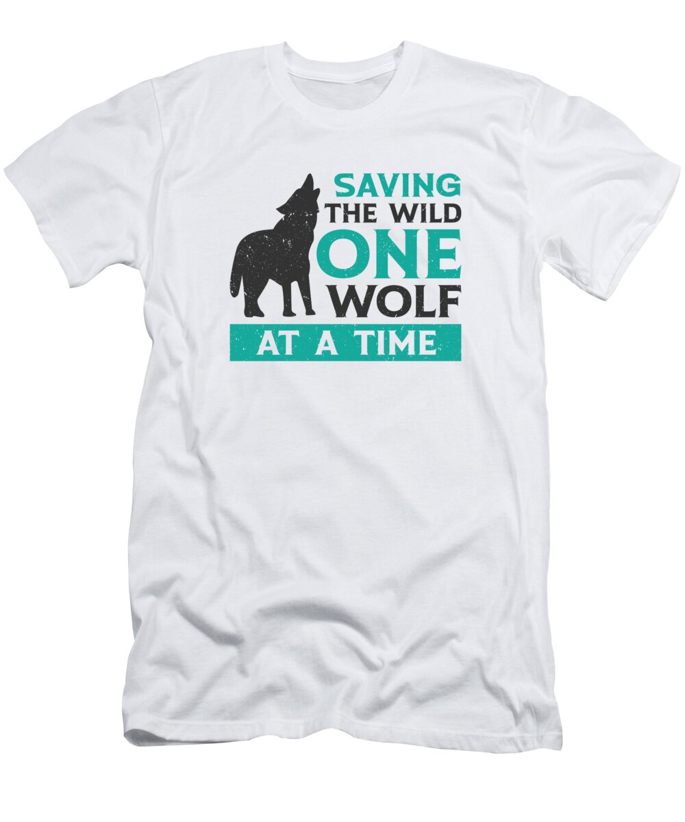 World Wildlife Day T-Shirt featuring the digital art World Wildlife Day Wolf Art Wildlife Conservation Wolf #4 by Toms Tee Store
