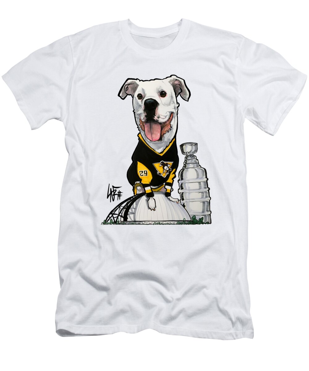 4160 T-Shirt featuring the drawing 4160 Hosta by Canine Caricatures By John LaFree