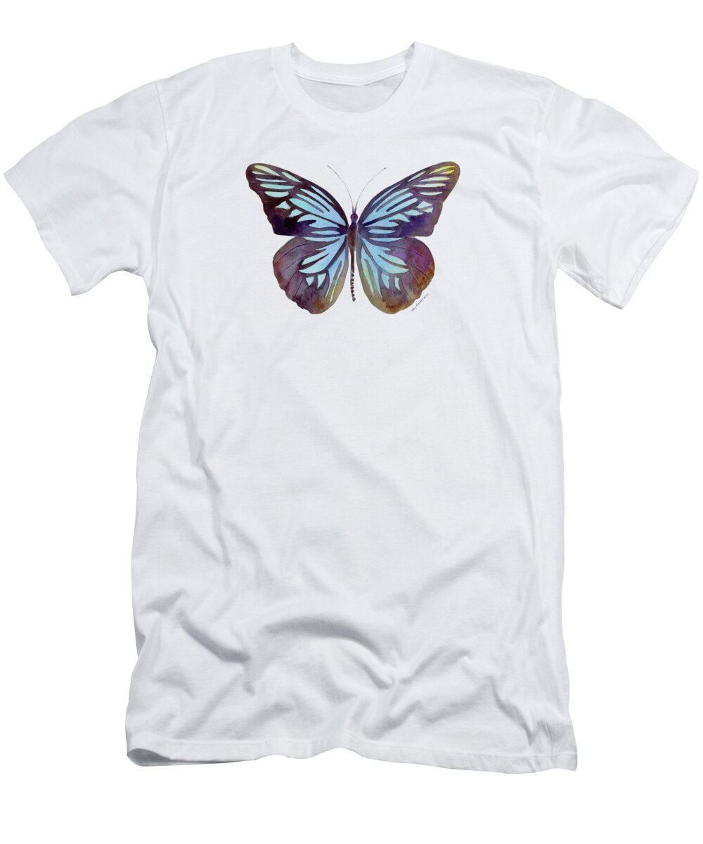 Pareronia T-Shirt featuring the painting 45 Pareronia Tritaea Butterfly by Amy Kirkpatrick