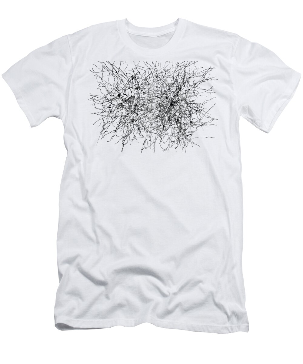 Cortical Neurons T-Shirt featuring the digital art Cortical Neurons #5 by Erzebet S