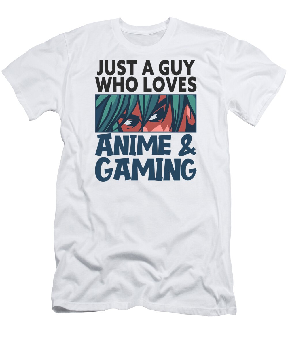 Gamer Guy T-Shirt featuring the digital art Gamer Video Games Anime Lover Gaming #5 by Toms Tee Store