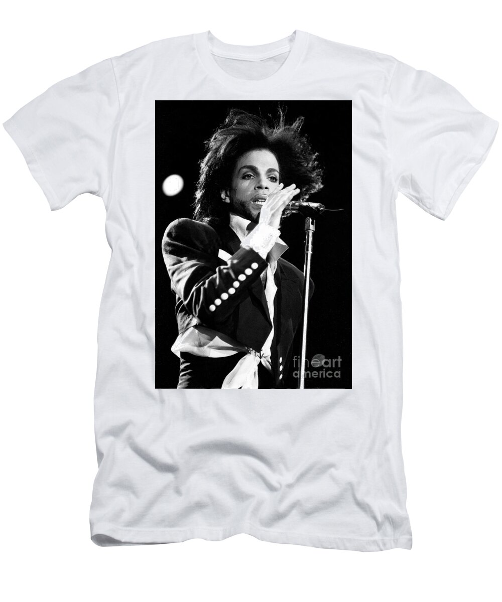 Singer T-Shirt featuring the photograph Prince #5 by Concert Photos
