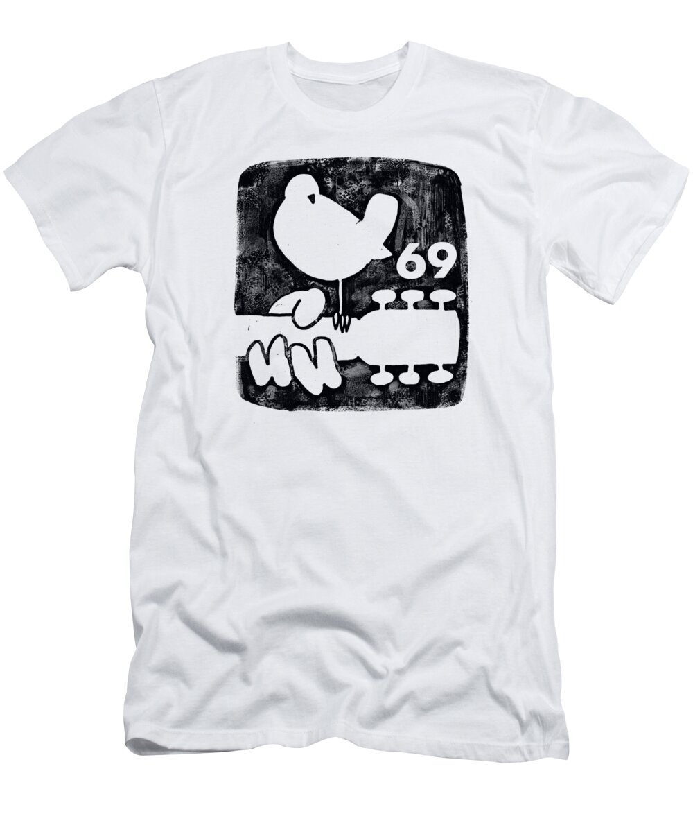 Music Festival T-Shirt featuring the mixed media Woodstock #5 by Darrent Brood