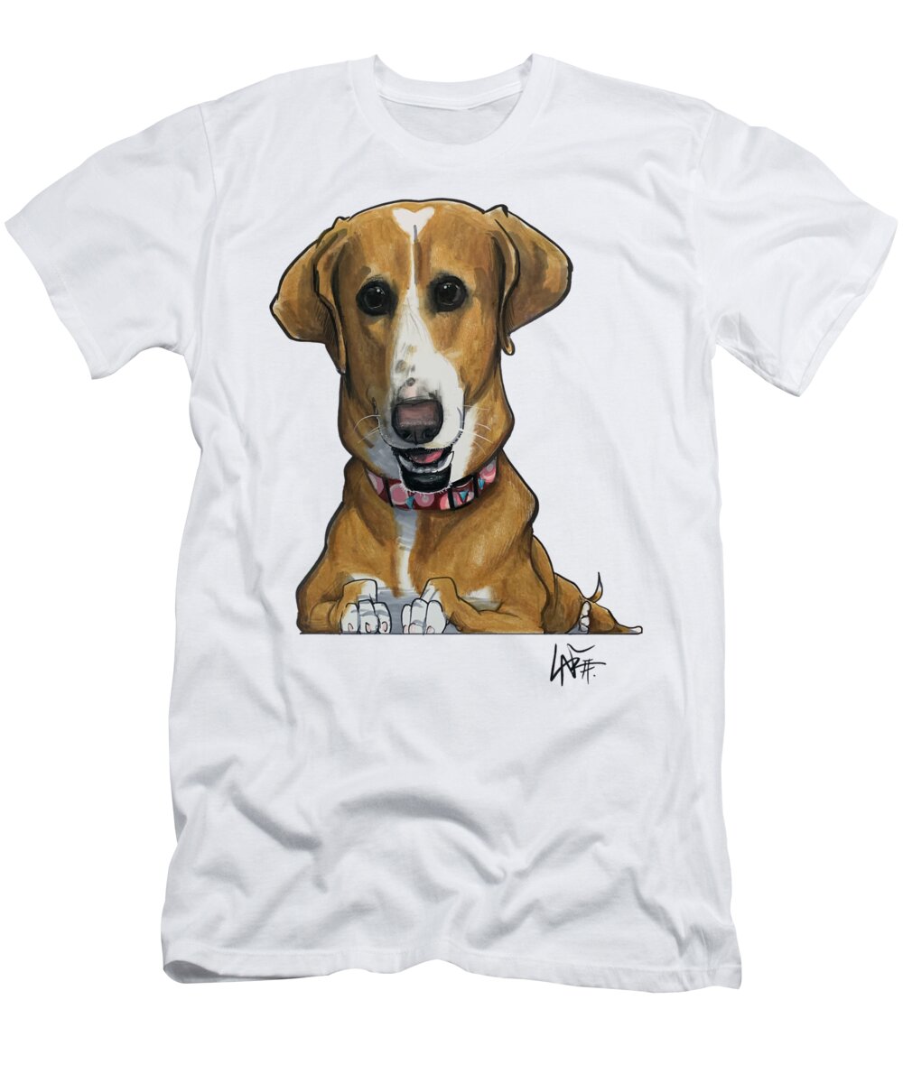 Carlson T-Shirt featuring the drawing 5206 Carlson by Canine Caricatures By John LaFree