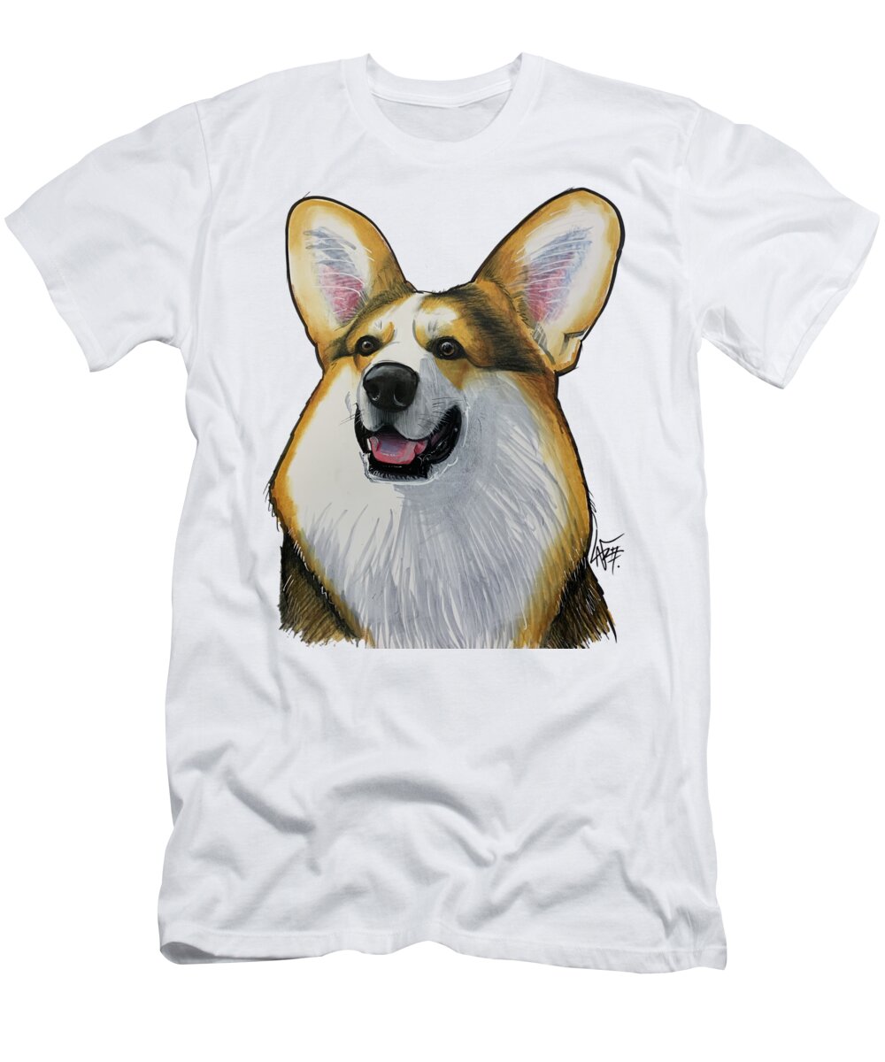 Robb T-Shirt featuring the drawing 5316 Robb by Canine Caricatures By John LaFree