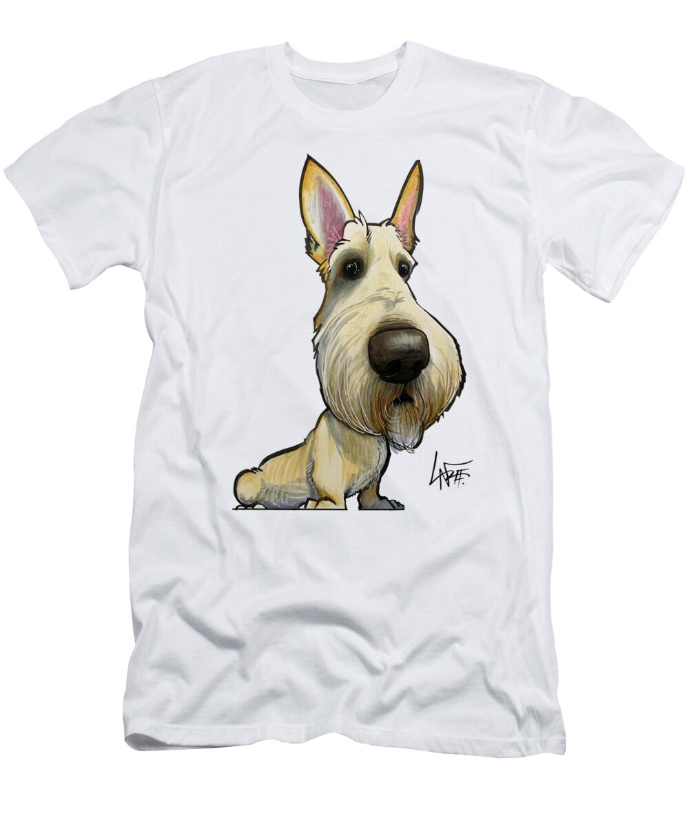 Basen T-Shirt featuring the drawing 5318 Basen by Canine Caricatures By John LaFree