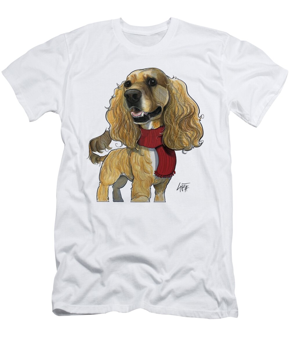 Cruz T-Shirt featuring the drawing 5320 Cruz by Canine Caricatures By John LaFree