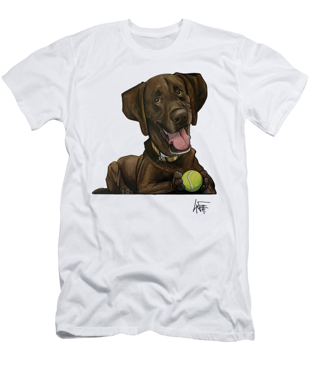 Kania T-Shirt featuring the drawing 5333 Kania by Canine Caricatures By John LaFree
