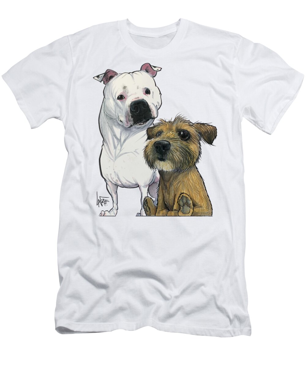 Taylor T-Shirt featuring the drawing 5334 Taylor by Canine Caricatures By John LaFree