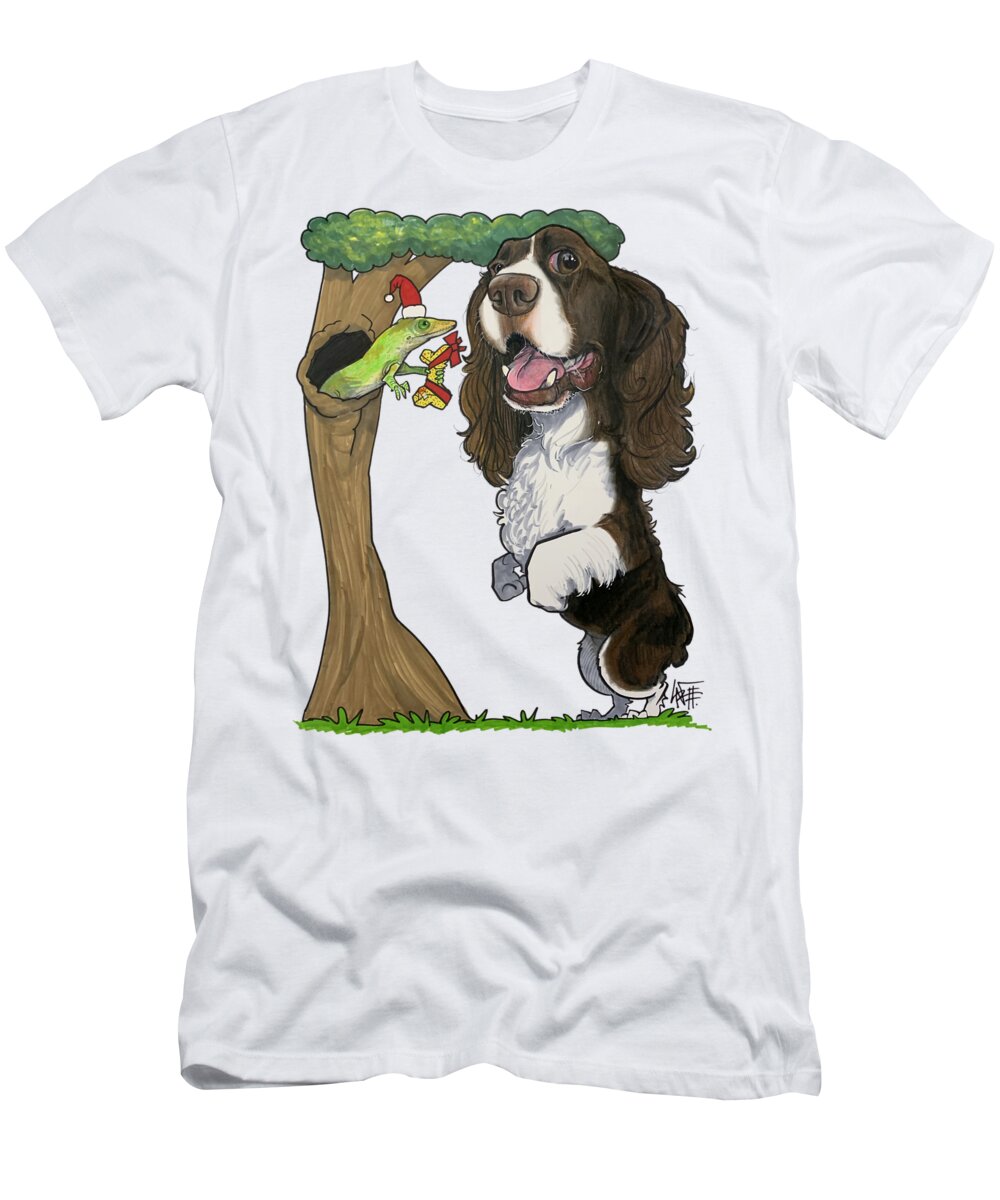 Stefanos T-Shirt featuring the drawing 5335 Stefanos by Canine Caricatures By John LaFree