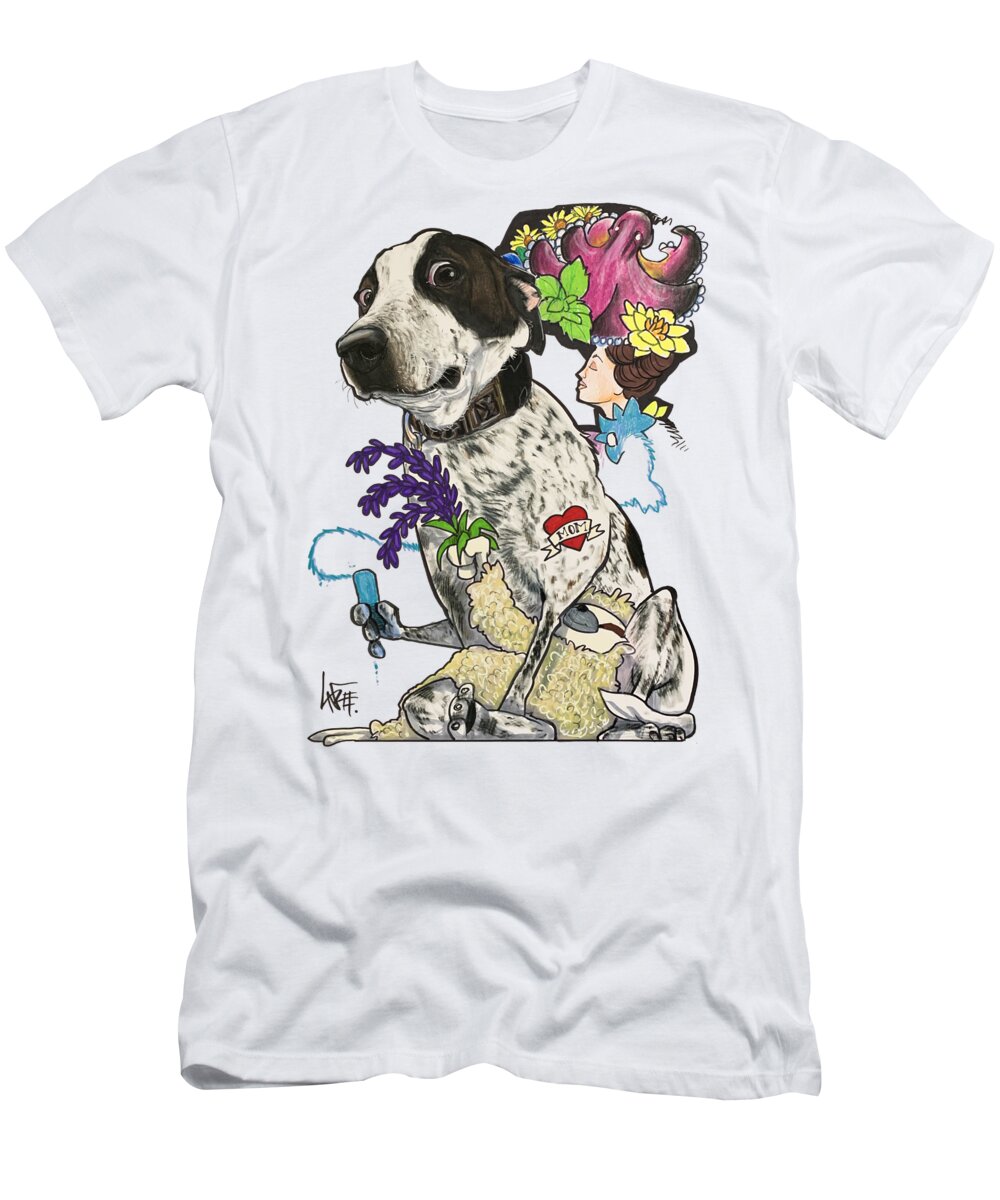 Thomas T-Shirt featuring the drawing 5336 Thomas by Canine Caricatures By John LaFree