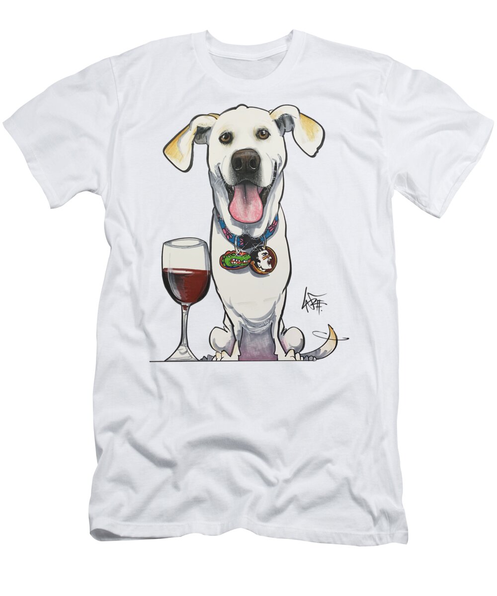 Jeffries T-Shirt featuring the drawing 5377 Jeffries by Canine Caricatures By John LaFree