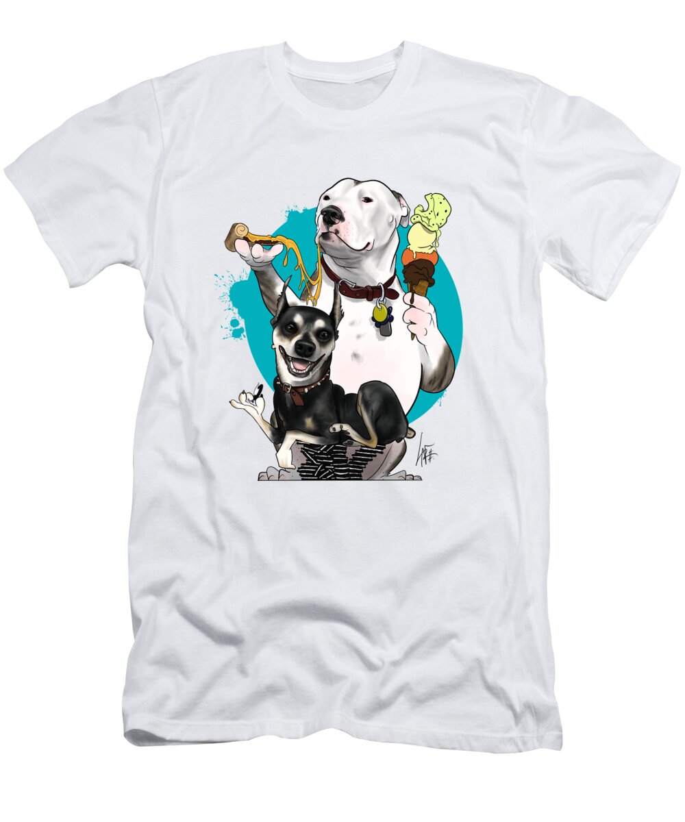 5772 T-Shirt featuring the drawing 5772 Sayers by Canine Caricatures By John LaFree