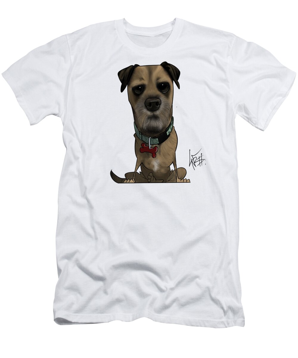 5874 T-Shirt featuring the photograph 5874 Rivera by Canine Caricatures By John LaFree