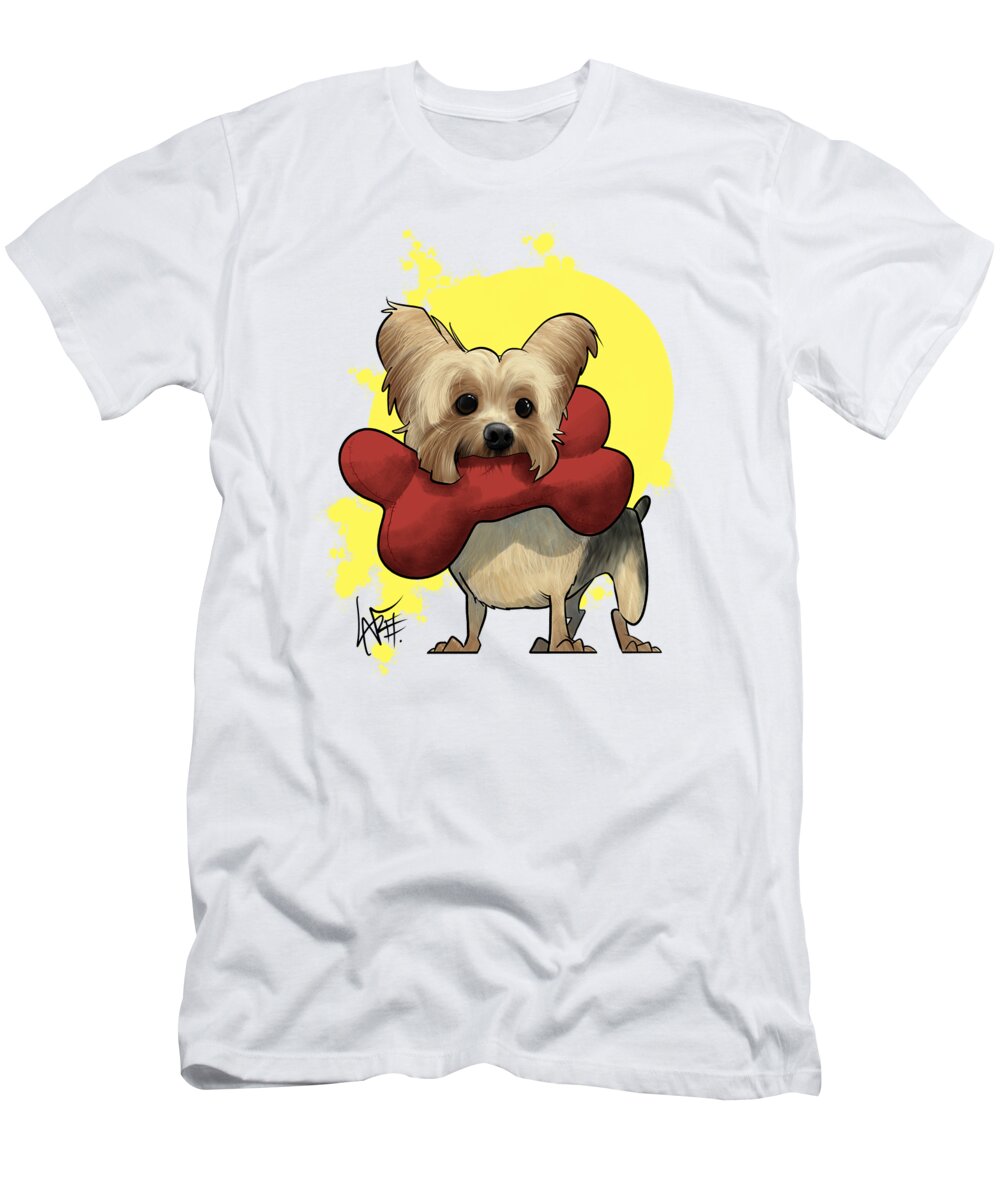 5894 T-Shirt featuring the drawing 5894 Rivera by Canine Caricatures By John LaFree