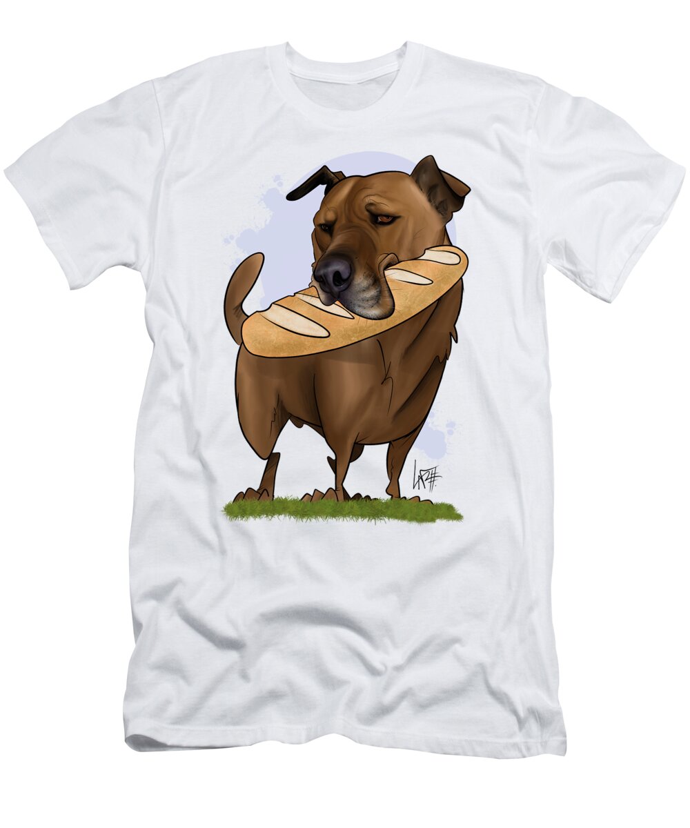 5905 T-Shirt featuring the drawing 5905 Lyon by Canine Caricatures By John LaFree