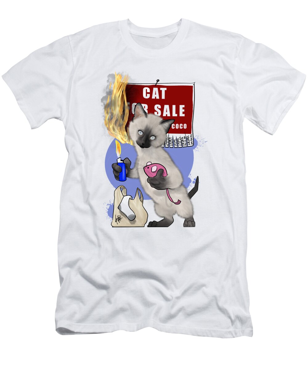 5920 T-Shirt featuring the drawing 5920 Gill by Canine Caricatures By John LaFree