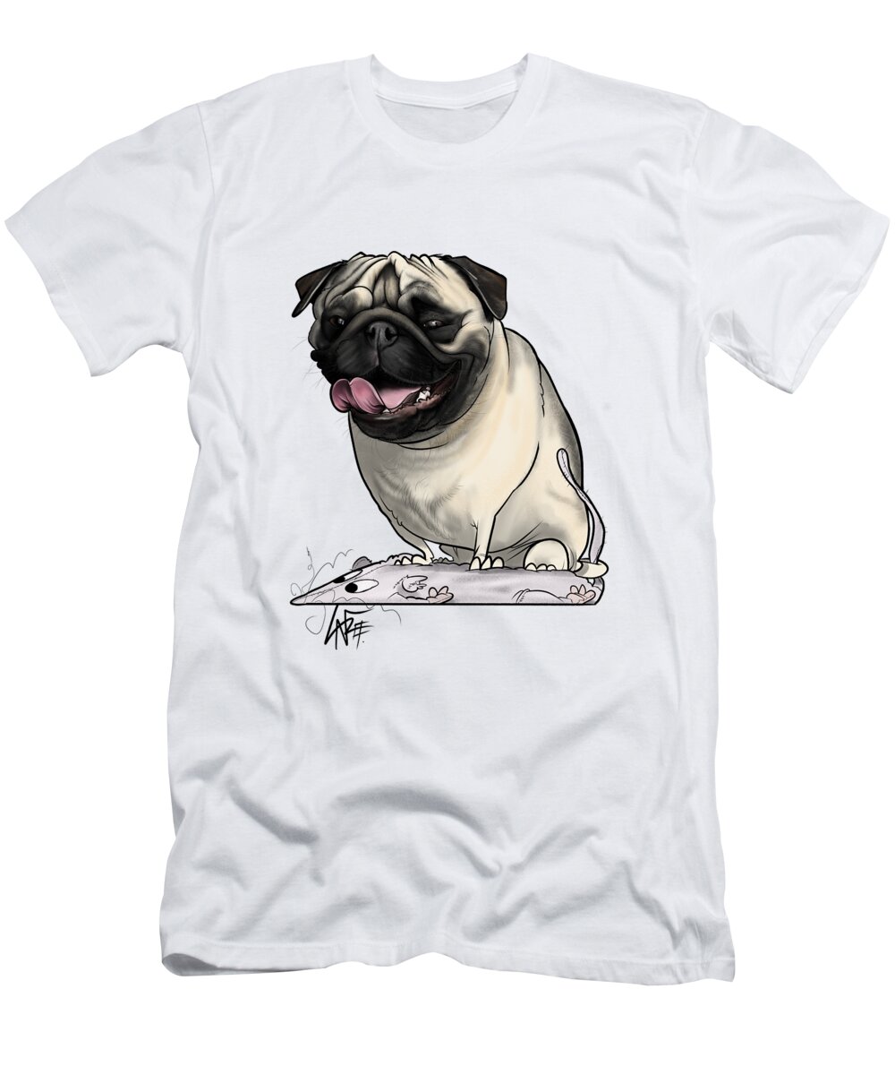 5929 T-Shirt featuring the drawing 5929 De Swart by Canine Caricatures By John LaFree