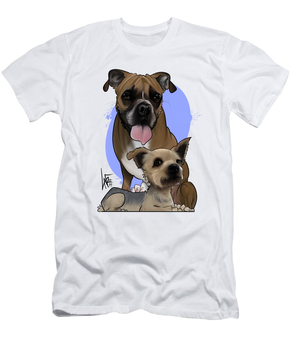 5933 T-Shirt featuring the drawing 5933 Menten by Canine Caricatures By John LaFree