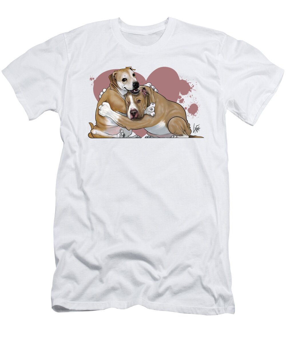 5941 T-Shirt featuring the drawing 5941 Menten by Canine Caricatures By John LaFree