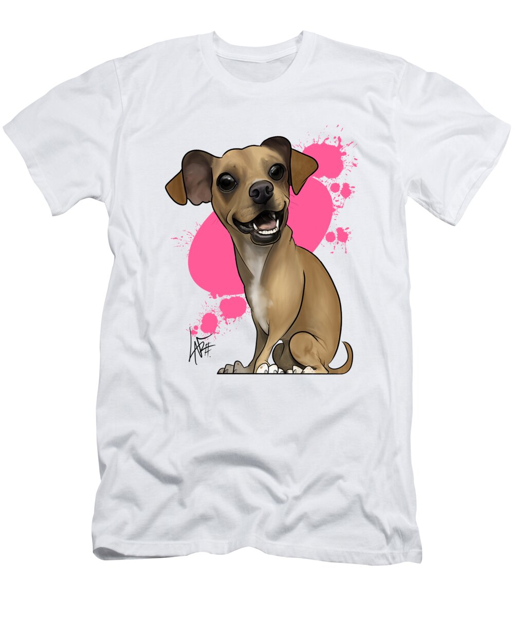5943 T-Shirt featuring the drawing 5943 Crimi by Canine Caricatures By John LaFree