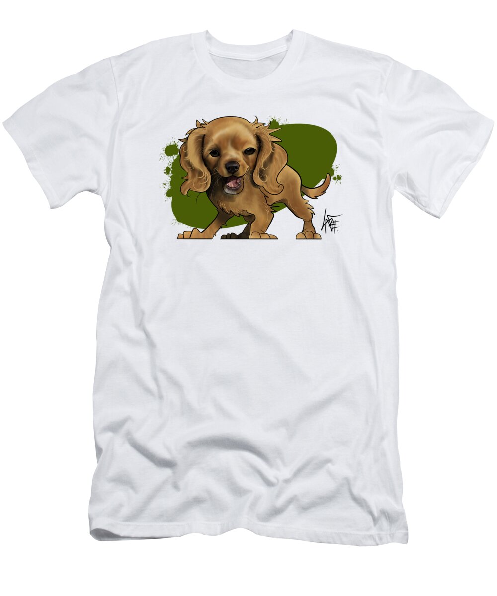 5944 T-Shirt featuring the drawing 5944 Finlay by Canine Caricatures By John LaFree
