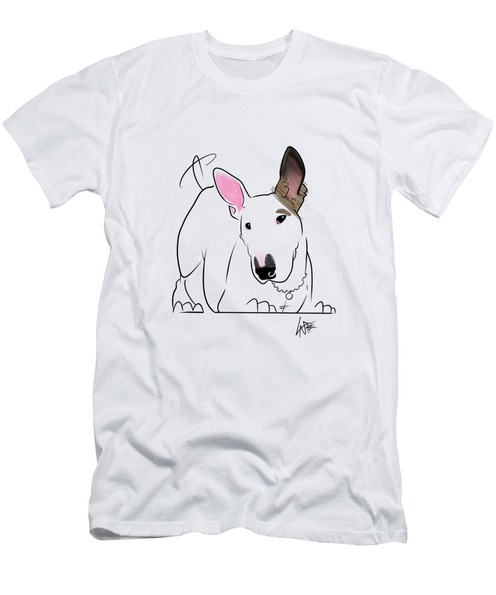 5947 T-Shirt featuring the drawing 5947 DAnnunzio by Canine Caricatures By John LaFree