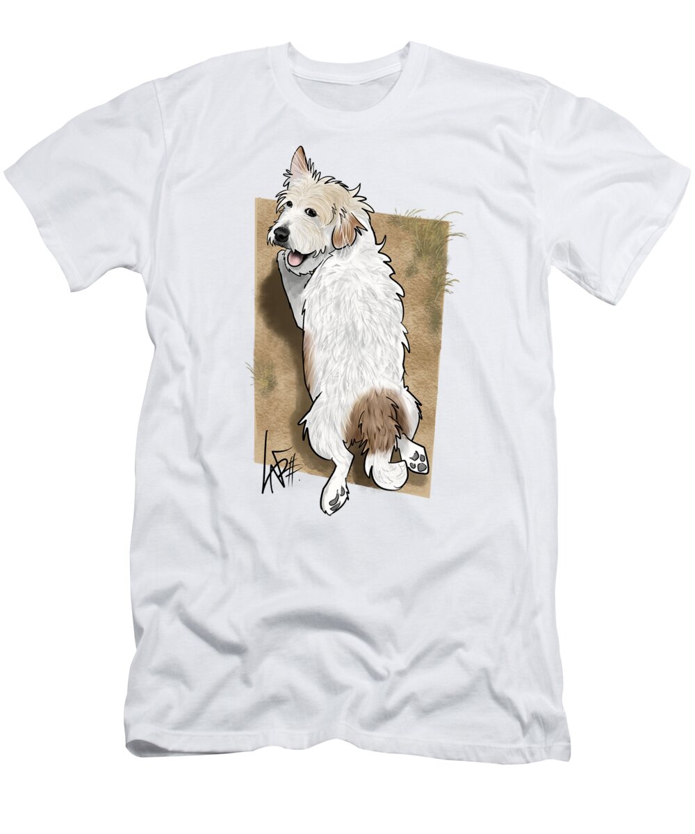 5951 T-Shirt featuring the drawing 5951 El-Merrahi by Canine Caricatures By John LaFree