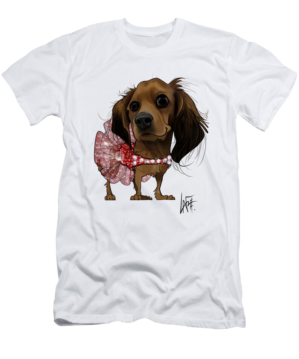 5975 T-Shirt featuring the drawing 5975 Summers by Canine Caricatures By John LaFree