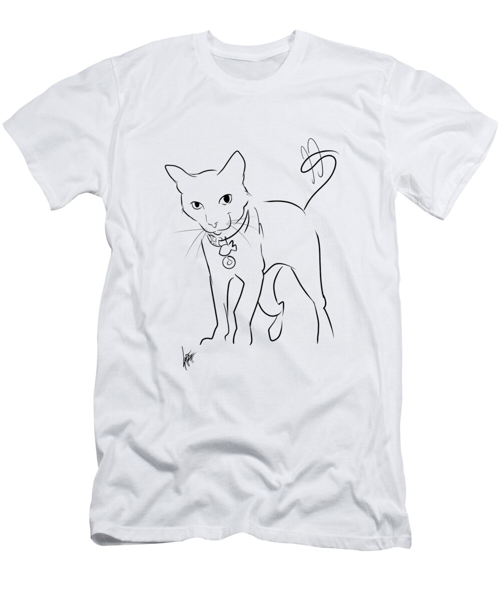 5979 T-Shirt featuring the drawing 5979 Klafka by Canine Caricatures By John LaFree