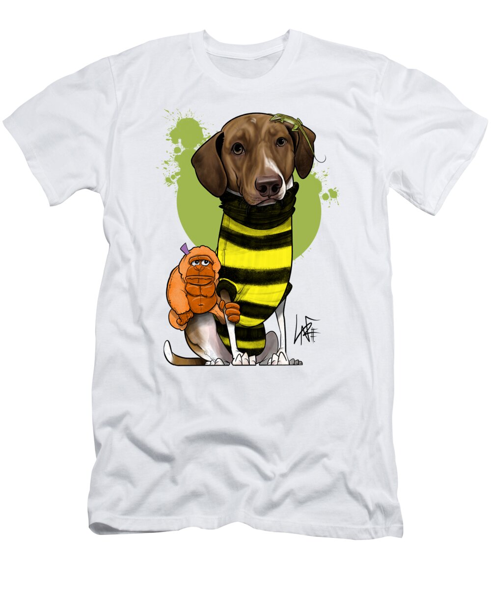 5983 T-Shirt featuring the drawing 5983 Hoolsema by Canine Caricatures By John LaFree