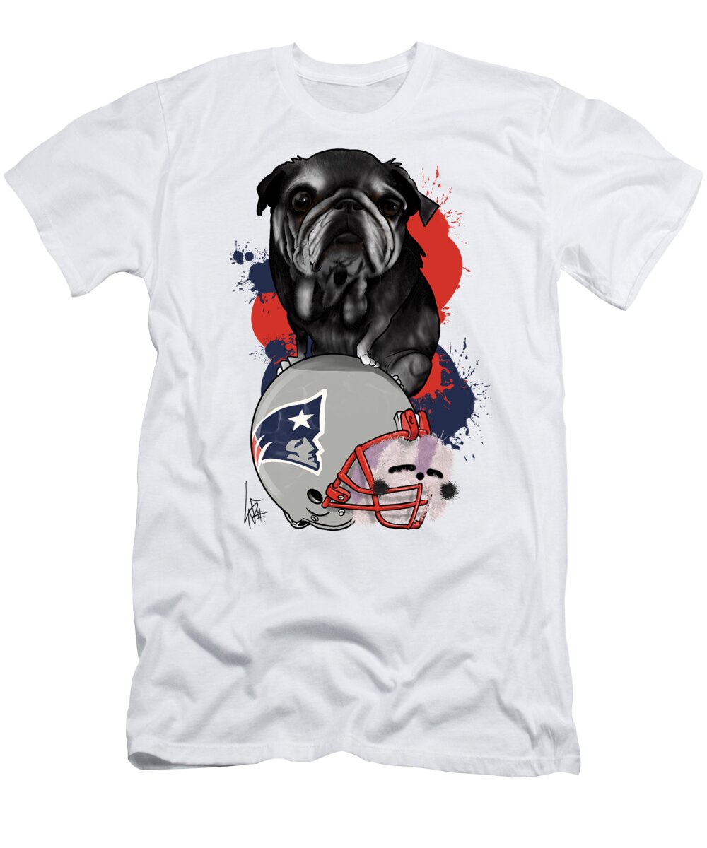 5986 T-Shirt featuring the drawing 5986 Metcalfe by Canine Caricatures By John LaFree