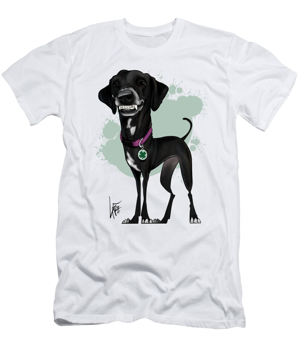 5988 T-Shirt featuring the drawing 5988 Morgan by Canine Caricatures By John LaFree