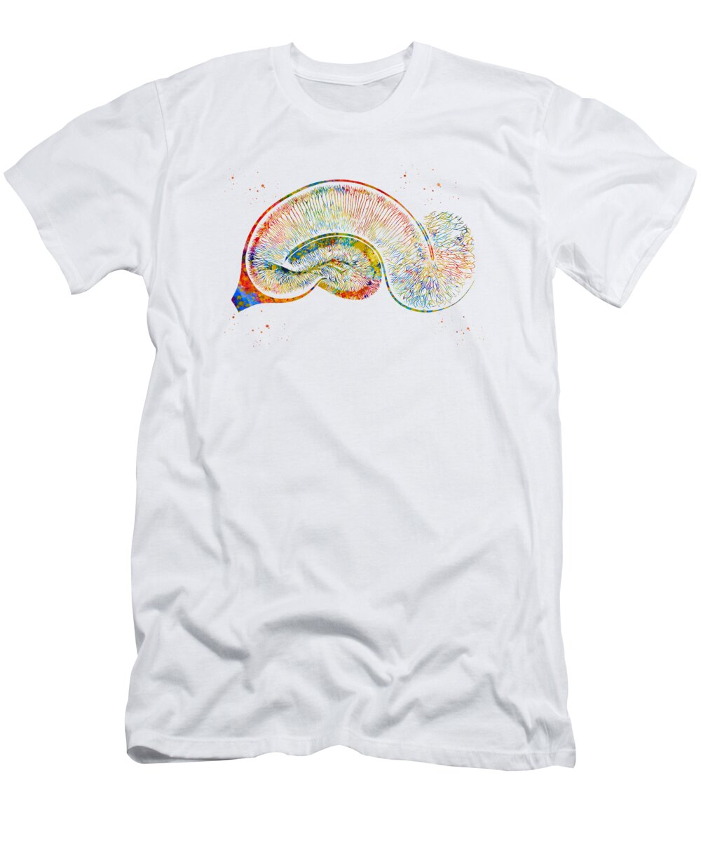 Brain Pyramidal Neurons T-Shirt featuring the digital art Brain Pyramidal Neurons #6 by Erzebet S