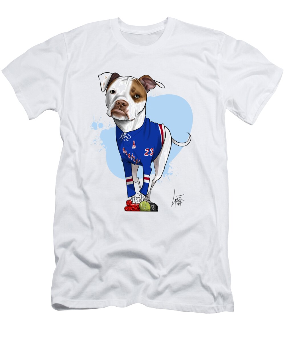 6009 T-Shirt featuring the drawing 6009 Passalacqua by Canine Caricatures By John LaFree