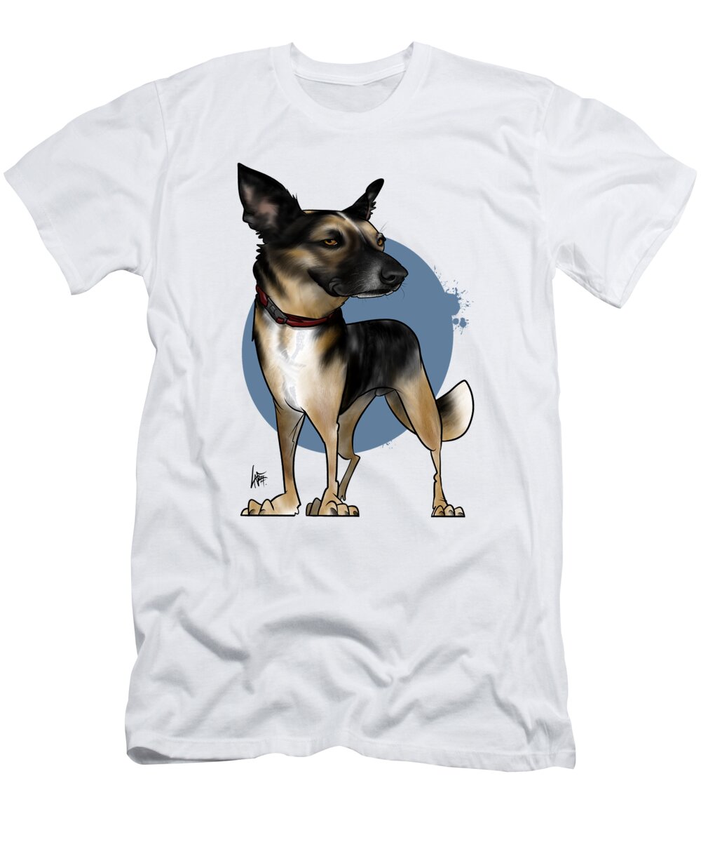 6011 T-Shirt featuring the drawing 6011 Plummer by Canine Caricatures By John LaFree