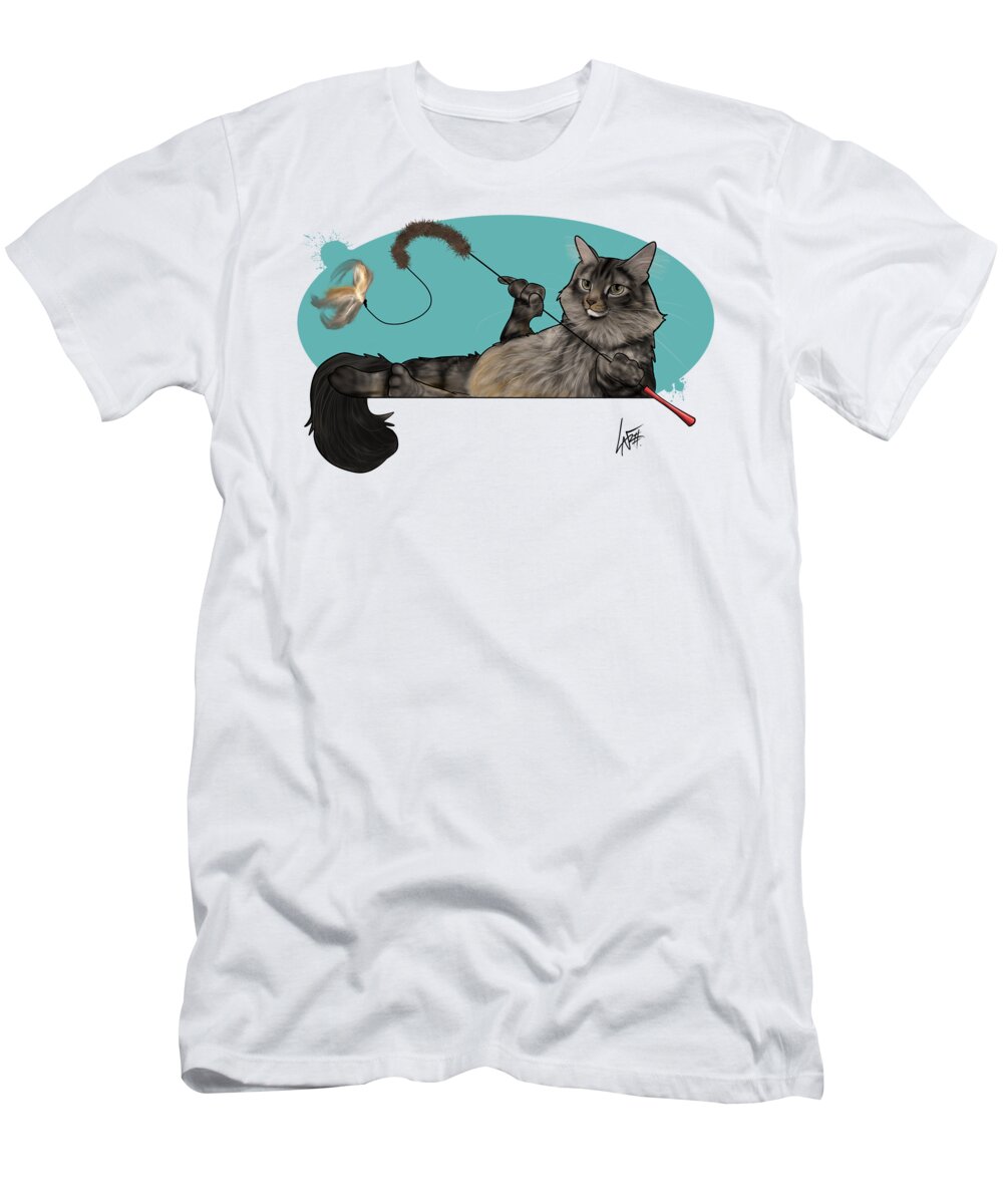 6048 T-Shirt featuring the drawing 6048 Greenberg 2.2 by Canine Caricatures By John LaFree