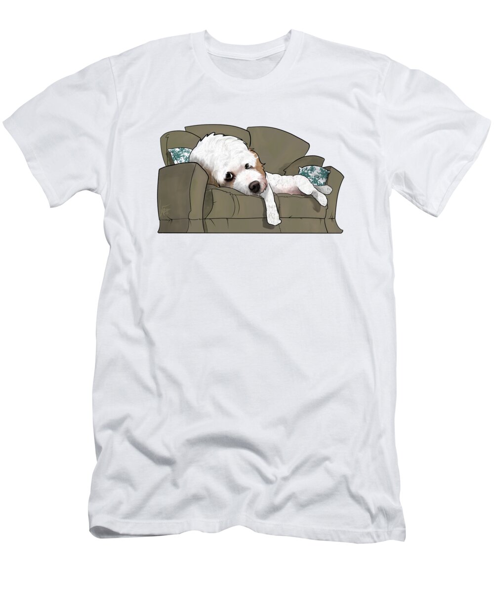 6054 T-Shirt featuring the drawing 6054 Randall by Canine Caricatures By John LaFree