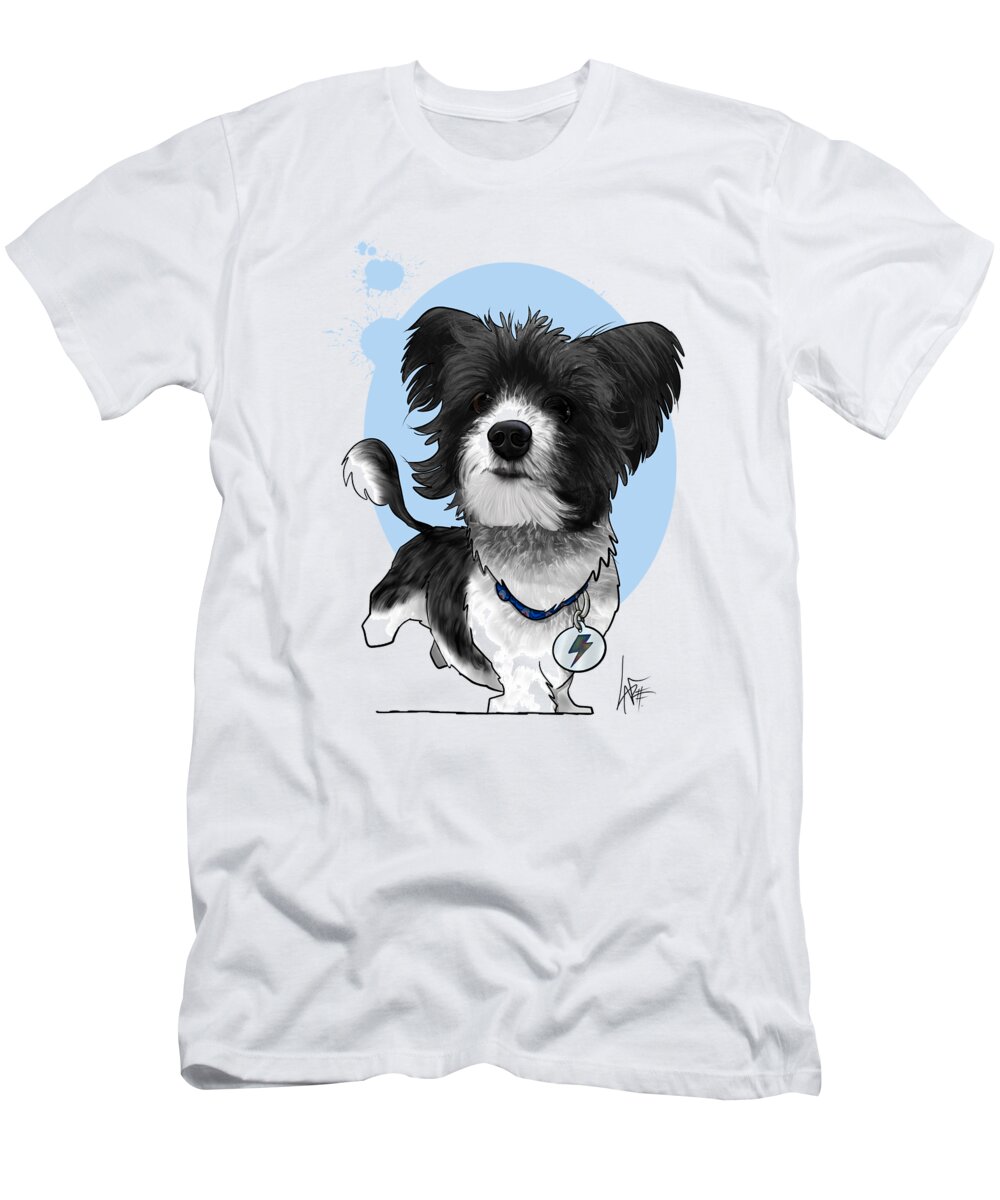 6069 T-Shirt featuring the drawing 6069 Odell by Canine Caricatures By John LaFree