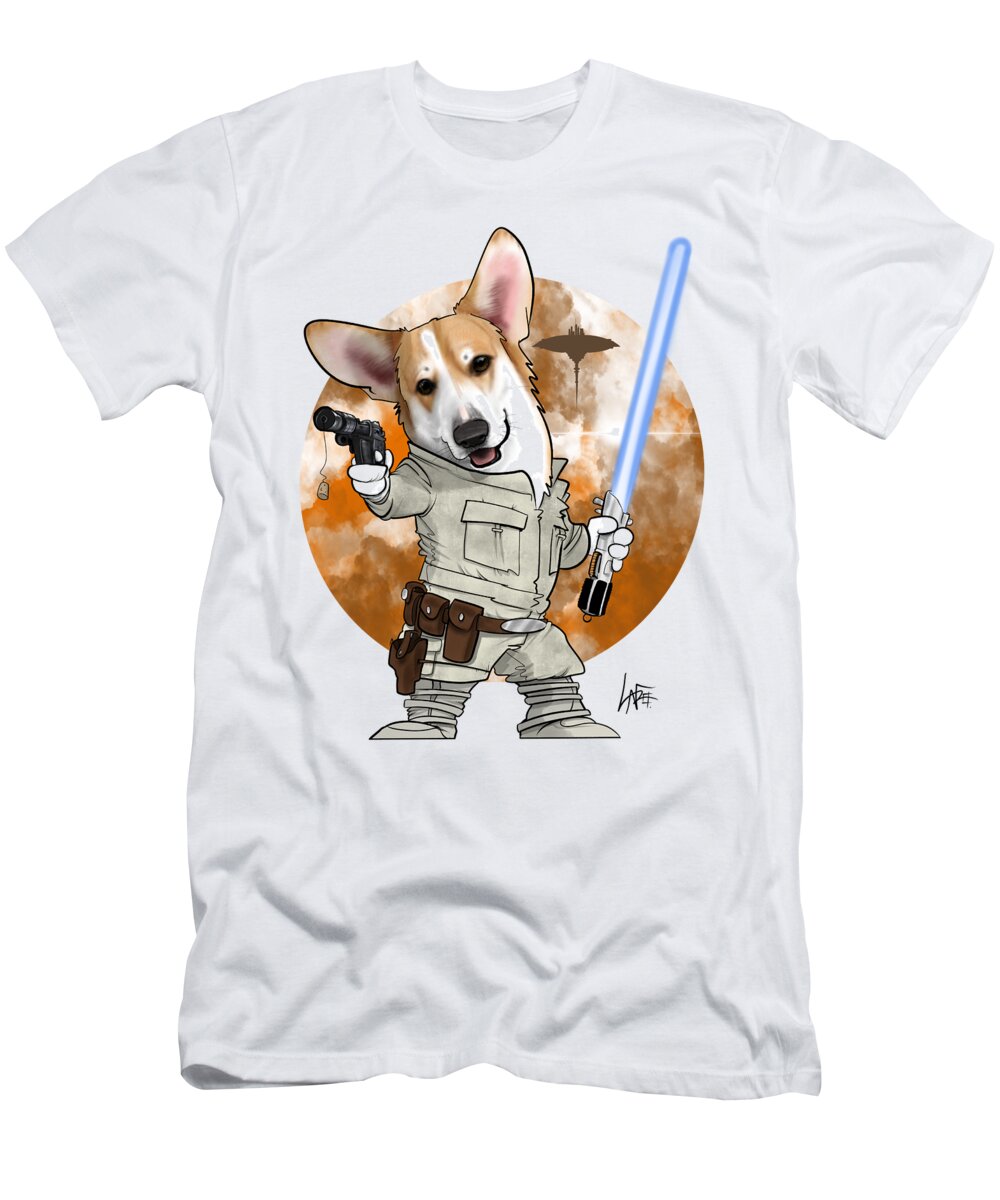 6070 T-Shirt featuring the drawing 6070 May by Canine Caricatures By John LaFree