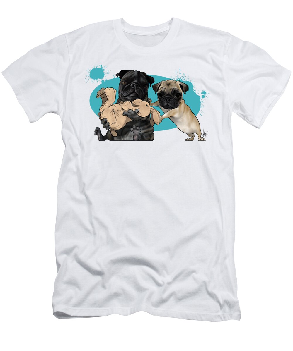 6072 T-Shirt featuring the drawing 6072 Di Peco by Canine Caricatures By John LaFree