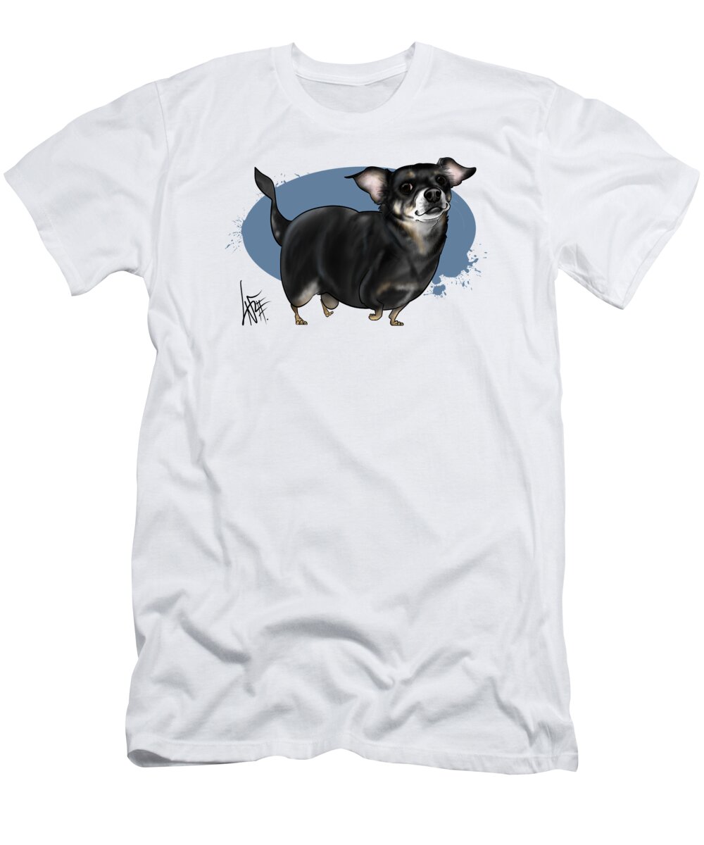 6078 T-Shirt featuring the drawing 6078 Swan by Canine Caricatures By John LaFree